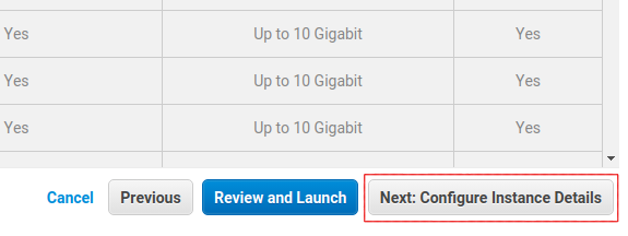 Configure instance details